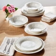 thumbnail image 3 of The Pioneer Woman Vintage Lace 12-Piece Ceramic Dinnerware Set, Linen, 3 of 4