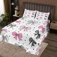 thumbnail image 2 of Erosebridal Colorful Bow Coverlet Set King, Watercolor Bedding Set, Dreamy Princess Style Decor, ,, 2 of 5