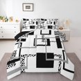 thumbnail image 1 of YST Couette Rayée Léopard pour Garçons Filles, Literie Noire Grise Très Grand, Ensembles de Couette Géométriques, Insert de Couette Réversible Moderne Abstrait avec 2 Taies d'Oreiller Toutes Saisons, 1 of 5