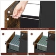thumbnail image 3 of VASAGLE File Cabinet, Mobile Filing Cabinet with Wheels, 2 Lockable Drawers, Open Shelf, for A4, Letter Size, Hanging File Folders, Rustic Brown and Ink Black, 3 of 6