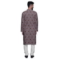 thumbnail image 3 of Atasi Button Down Asymmetric Printed Long Sleeve Rayon Kurta Pyjama Set, 3 of 4