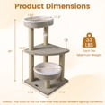 thumbnail image 3 of Gymax Carpeted Cat Tree 36'' Cat Tower w/ Comfy Plush Perches Scratching Posts, 3 of 10