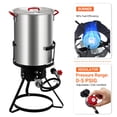 thumbnail image 4 of EDTara Friteuse à Dinde de 30 Qt, Chaudière Vapeur en Aluminium pour Fruits de Mer, Friteuse Profonde d'Extérieur avec Régulateur 0-5 PSI, Casserole pour Poisson avec Réchaud au Propane, Support de Brûleur et Trousse de Thermomètre pour Frire la Dinde, 4 of 7