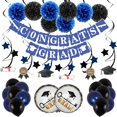 thumbnail image 1 of Hearth & Gear Ensemble de Drapeau Ballon de Collation des Grades Ballons en Aluminium et Latex avec Pompons en Papier Rond Décorations de Fête de Collation des Grades pour Enfants Robes de Fête pour Femmes Organisateur d'Événement Sac Organisateur d'Événement, 1 of 2