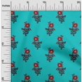 thumbnail image 1 of oneOone Silk Tabby Fabric Leaves & Floral Block Fabric Prints By Yard 42 Inch Wide, 1 of 5