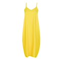 thumbnail image 4 of Robe Maxi d'Été pour Femmes Décontractée Bohème Longue Robe Sans Manches à Bretelles Smockée à Volants Longue Plage Soleil Robes, 4 of 4