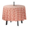 thumbnail image 1 of Vargottam Indoor/OutdoorRoundTablecloth 58 InchTablecloth with Umbrella Hole & Zip- Waterproof TableCloth TableCovers for Backyard Table -Dark Peach, 1 of 7