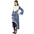 thumbnail image 2 of Phagun Kurta Femme Ethnique Designer Damassé Rayonne Kurti Décontractée Tunique Robe, 2 of 3