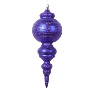 Vickerman 10" Matte Purple Finial Ornament, 2 per Bag.
