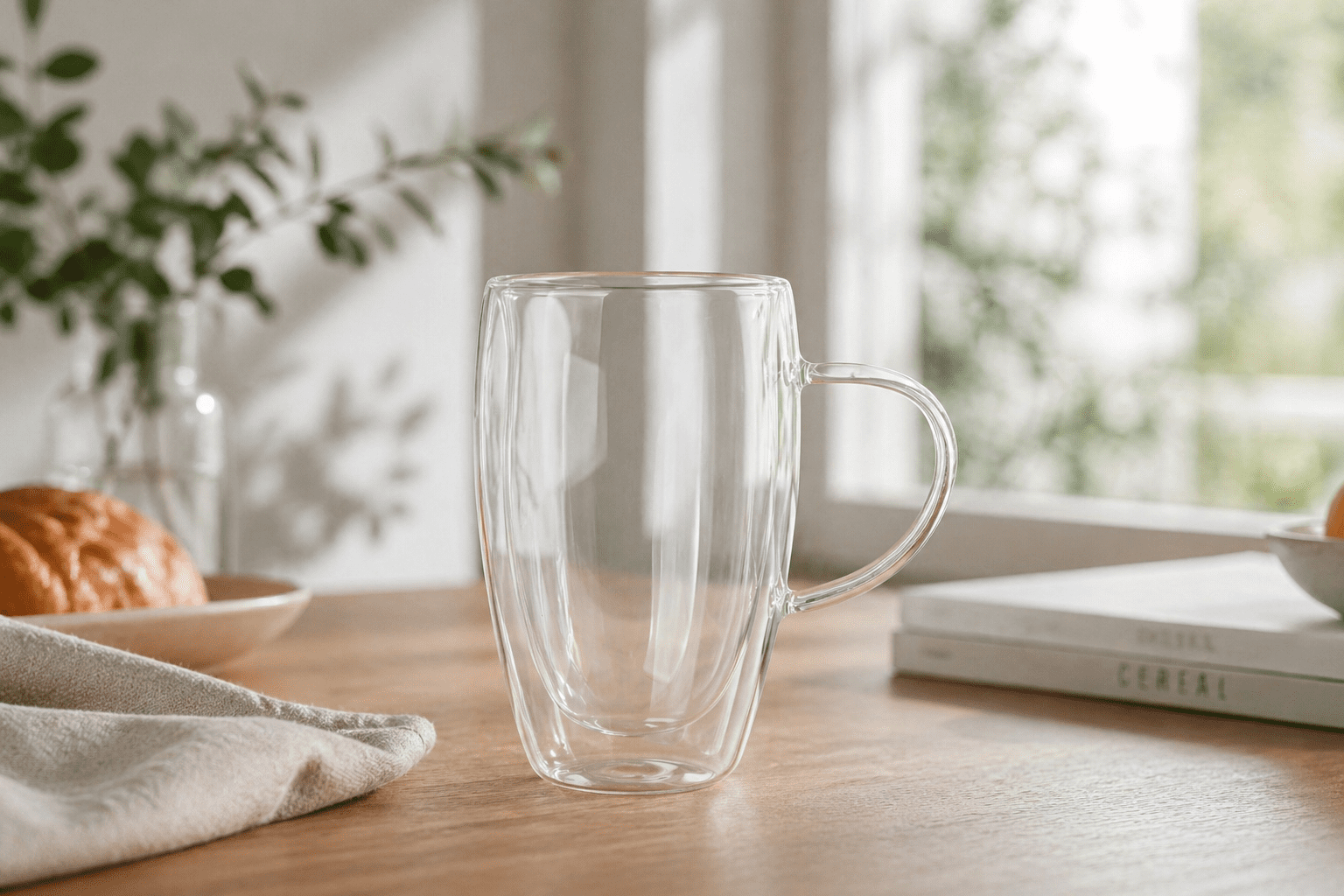 Mainstays Double Wall Clear Glass Mug 15oz, 1 Piece