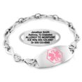 thumbnail image 1 of MedicEngraved Stainless Steel Custom Medical Alert Bracelet - 6mm Infinity Link, 1 of 8