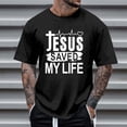 thumbnail image 1 of T-shirts pour Hommes Manfinity LEGND Slogan Graphique Décontracté T-Shirt à Manches Courtes pour Usage Quotidien, 1 of 3