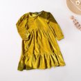 thumbnail image 4 of Yuyuzo Robe en Velours pour Petites Filles pour Enfants Princesse Robes Vintage Robe à Volants Robe de Fête Tenue Décontractée de Printemps, 4 of 6