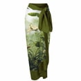 thumbnail image 3 of Maillot de Bain une Pièce pour Femmes avec Jupe de Plage, Paréo, Imprimé Floral Rétro, Ensemble Bikini Deux Pièces, 3 of 4