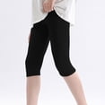 thumbnail image 4 of AherBiu Baby Girl Shorts Stretch High Waisted Toddler Biker Pants Basic Solid Color Knee Length Shorts, 4 of 6