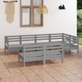 thumbnail image 1 of vidaXL Ensemble de Salon de Jardin 7 Pcs en Pin Massif Gris, 1 of 6