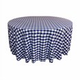 thumbnail image 2 of LA Linen TCcheck132R-RoyalK50 Nappe à Carreaux en Polyester, Blanc & Bleu Royal - 132 Po. Rond, 2 of 3