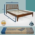 thumbnail image 2 of Acacia Kaylin 14 Inch Wood Platform Bed Frame with Headboard, Queen, Caramel, 2 of 5
