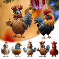thumbnail image 2 of Christmas Tree Chicken Shape Ornament Realistic Appearance Cartoon Hanging Pendant Car Key Ring Decoration Gift, 2 of 10