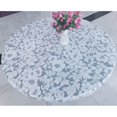 thumbnail image 2 of ziyahi Nappe Ronde en PVC Imperméable Housse de Table Déco Maison Gris Chrysanthème, 2 of 9