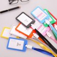 thumbnail image 1 of SSZMDLB under $5 1Pcs ID Card Lanyard, ID Card Holder, Plastic Name Tag with Lanyard, Clear Double Sided Employee Badge Holder, Portable Neck Strap for Work, Conference, Event, School, Hotel, 1 of 9