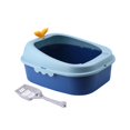 thumbnail image 3 of Bac à Litière pour Chaton à Dessus Ouvert, Bac à Litière Durable pour Chat, Bac à Litière pour Chaton Bleu G, 3 of 9
