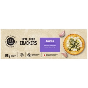 Our Finest Garlic Scalloped Crackers