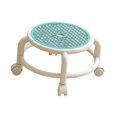 thumbnail image 2 of simhoa Round Rolling Low Stool Lightweight with Wheels for Home Pedicure Garage Blue, 2 of 8