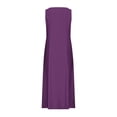 thumbnail image 5 of Meichang Robe Longue d'Été en Coton et Lin pour Femme Sans Manches à Encolure Dégagée, Coupe Évasée, Ample, Confortable, Décontractée, avec Poches, 5 of 5