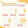 thumbnail image 4 of PawHut 30"- 57" Extra Wide Dog Gate with Double Locking System White, 4 of 10