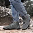thumbnail image 3 of YOURDIARY Mens Barefoot Snow Boots Waterproof Winter Shoes with Faux Fur Lining Wide Toe Box Zero Drop Ankle-High Boots, 3 of 8