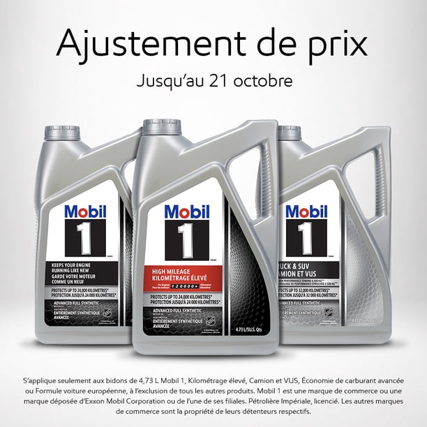 Mobil 1™ Full Synthetic Engine Oil 0W-40, 4.73 L - Walmart.ca