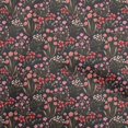 thumbnail image 1 of oneOone Rayonne Rouge Tissu Floral Matière de Robe Tissu Imprimé Tissu au Mètre 56 Pouces de Large, 1 of 4