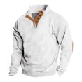 thumbnail image 1 of Styesk Mens Shirts Man Leisure Solid Color Hoodless Weave Keep Warm Head Cover Long Sleeves Sweater, 1 of 2