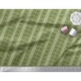 thumbnail image 2 of Soimoi Polyester Crepe Fabric Leaves & Swirl Block Printed Fabric 1 Yard 42 Inch Wide, 2 of 2