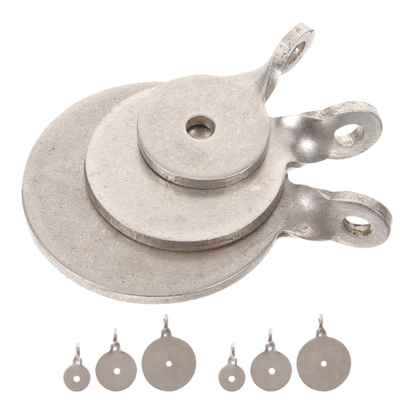 Shisuyan 9 Pcs Cibles de Gong en Acier Inoxydable Cible en Métal avec Trou pour Pratique de Tir à Distance Idéale pour Compétition et Entraînement Argent