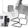 thumbnail image 2 of Rear View Mirror, 2Pcs 7.7inch Car Rearview Mirrors Fits for   CJ YJ TJ JK JL Door Hinge Mirrors, 2 of 8
