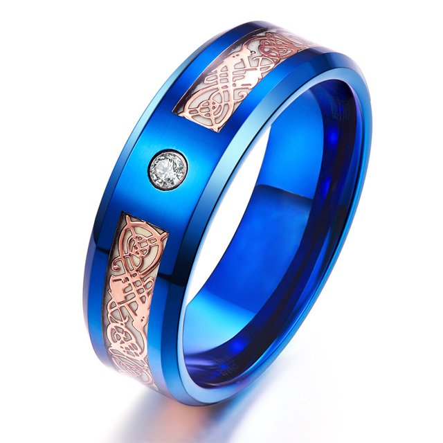 Baohd Metal Ring Portable Stylish Fashionable Unisex Electroplate Luminous Anti-corrosive Anti-rust Rings Birthday Gift Size 12