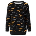 thumbnail image 4 of Chandails à Capuchon Mode pour Femmes 2023 Décontractés à Manches Longues à Col Rond Hauts Blouse Ample Chandail Graphique à Imprimé d'Halloween Rabais de 50 % Liquidation Costumes d'Halloween/Noël, 4 of 6