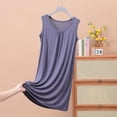 thumbnail image 1 of Huaizzzy Chemise de Nuit d'Été pour Femme Confortable à Col Rond Sans Manches Robe de Maison Tenue de Détente Décontractée Basique Vêtement de Nuit pour Femmes Grande Taille Chemise de Nuit Femme Dames Chemise à Manches Longues Manches Courtes, 1 of 4
