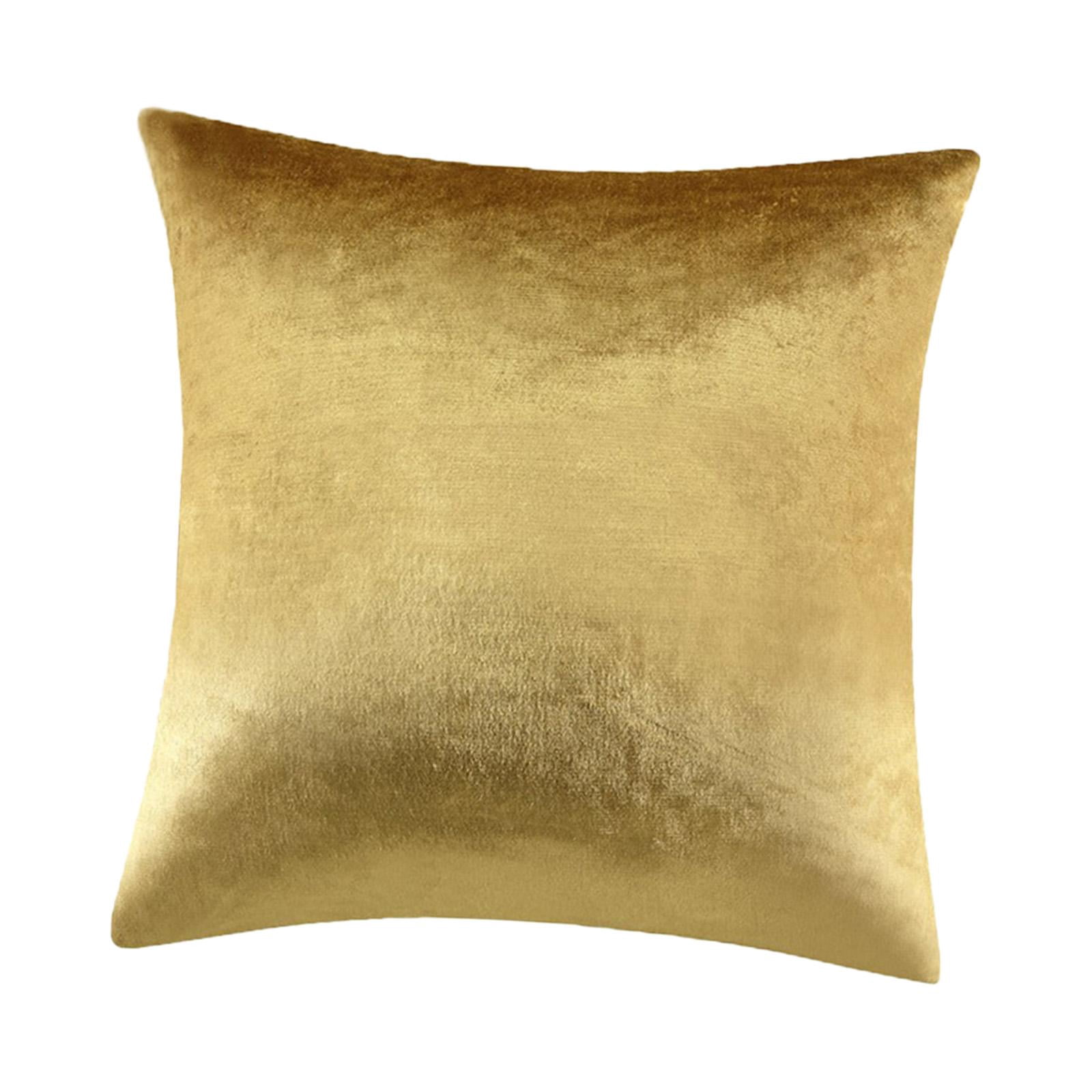 Throw Pillow Covers Gold 18 x 18 inch Square Cushion Case Pillowcase with Hidden