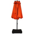 thumbnail image 4 of Patiojoy 15' Outdoor LED Patio Double-Sided Umbrella w/Base Orange, 4 of 5