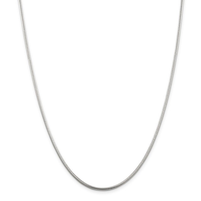 Chaîne Serpent Ronde 2mm en Argent Sterling 925 20 Pouces