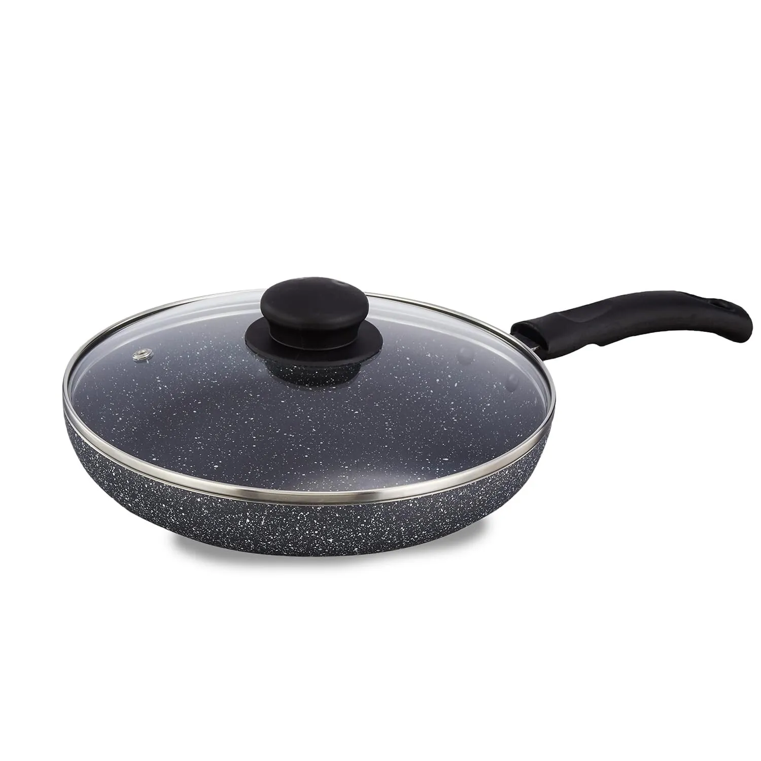 Aluminium 2 Piece Non-Stick Cookware Set with Detachable Handle| Granite Finish