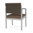 thumbnail image 5 of Lenox Steel Reception Waiting Guest Chair / Silver Steel / Brown / Brown, 5 of 5