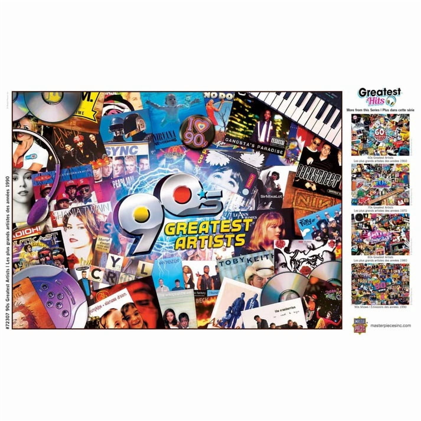 Masterpieces Puzzle Company Greatest Hits - 90's Artists casse-tête de 1000 pièces