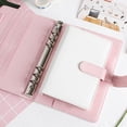 thumbnail image 4 of 1 Pcs 6-Ring Multi-pockets Loose-Leaf Binder Cover Faux Leather Planner Diary Loose-Leaf Notebook Cover School Supplies, 4 of 10