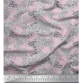 thumbnail image 1 of Soimoi Grey Heavy Satin Fabric Leopard Animal Skin Print Sewing Fabric Yard 54 Inch Wide, 1 of 3