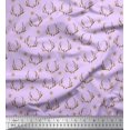thumbnail image 1 of Soimoi Purple Heavy Canvas Fabric Antler & Star Print Fabric by Yard 58 Inch Wide, 1 of 5