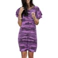 thumbnail image 1 of Innerwin Robe T-Shirt Évasée pour Femmes, Courte Mini, Tunique d'Été Ample, Robe Soleil Violette 5TG, 1 of 2
